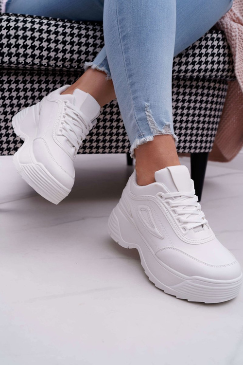 Dámská Sportovní Obuv se silnou Podrážkou Bílá Louder