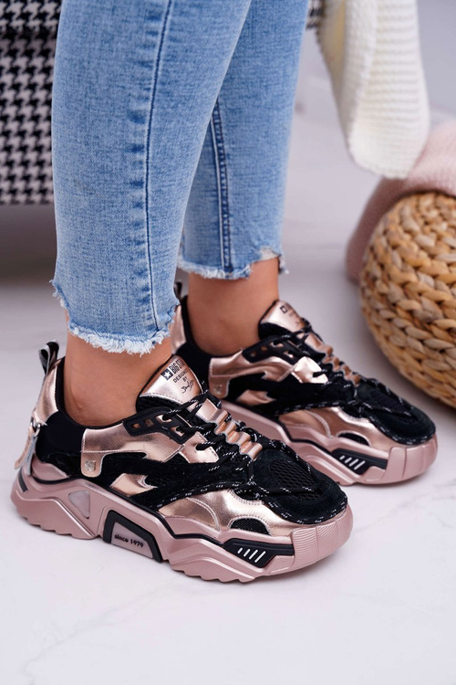 Dámská Sportovní Obuv Big Star od Daniel Lopez černé zlaté FF274A528