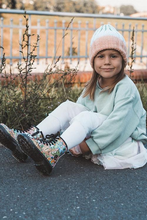 Ružové tlačené topánky ružové dexi