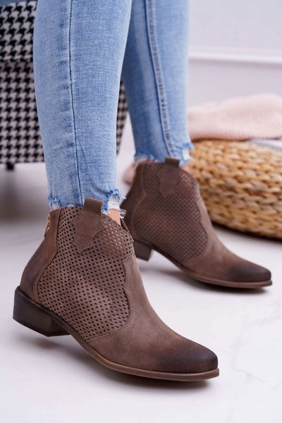 Dámske béžové kožené topánky vynikajúce 1166