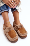 Dámské pantofle s kožešinou Camel Sailey