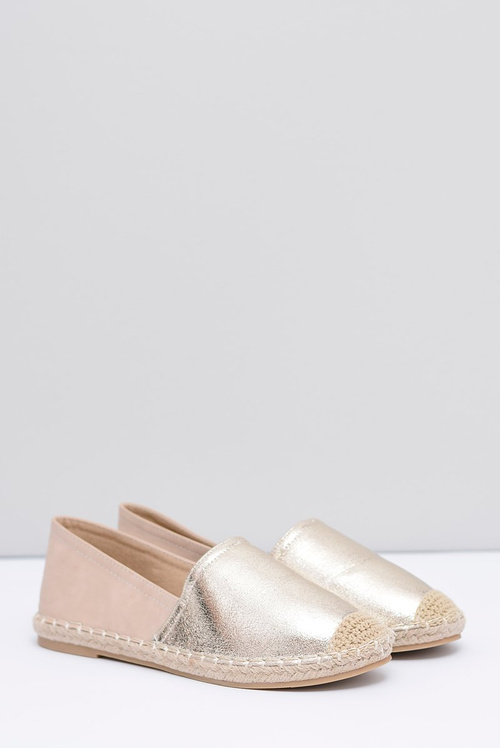 Złote Damskie Wsuwane Espadryle Paoli