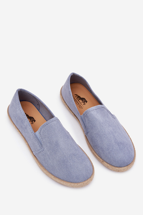 Pánské espadrilky z eko semiše modré Lunaria