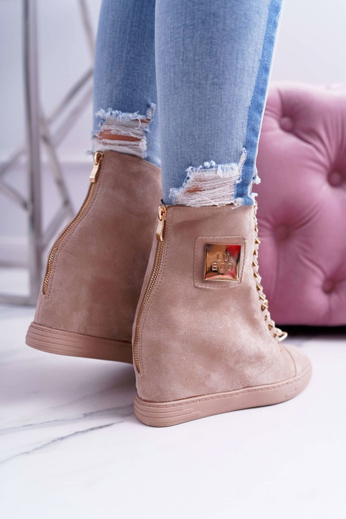 Dámská semišová Obuv Sneakers Lu Boo Béžové Monica