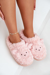 Dámské Kožené Pantofle S Motivem Ovce Růžové Phaeia