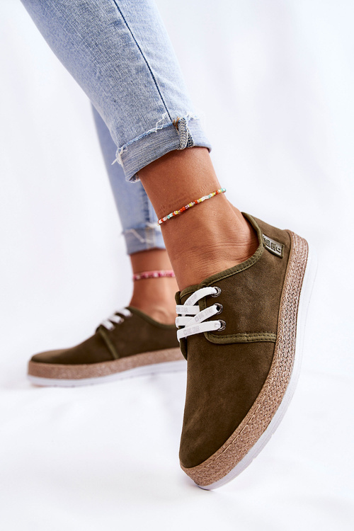 Dámské nízké tenisky Memory Foam System Big Star KK276007 Khaki