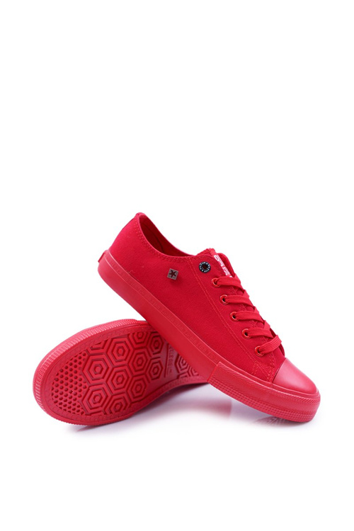Pánska klasická nízka veľká hviezda AA174007 Red Sneakers