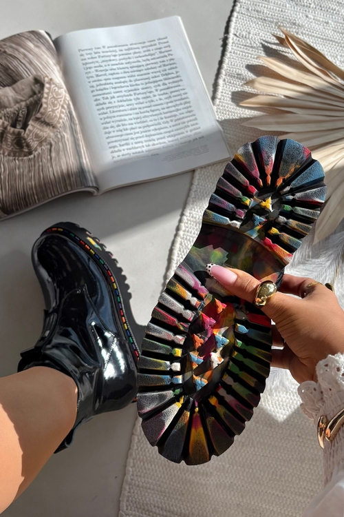 Kožené Lakované Dámske Čižmy Artiker 57C0065 Sivé