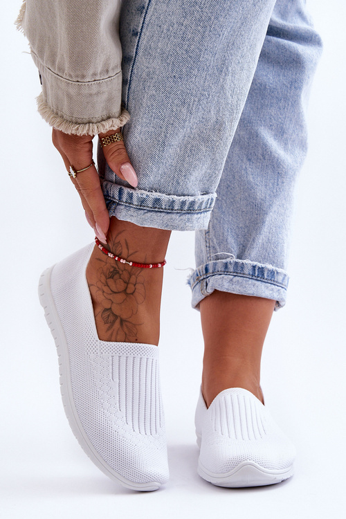 Dámské tenisky na zip bílé Lento