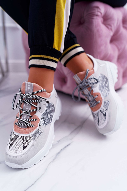 Dámská Sportovní Obuv Tlustou Podrážkou Růžově Chillout