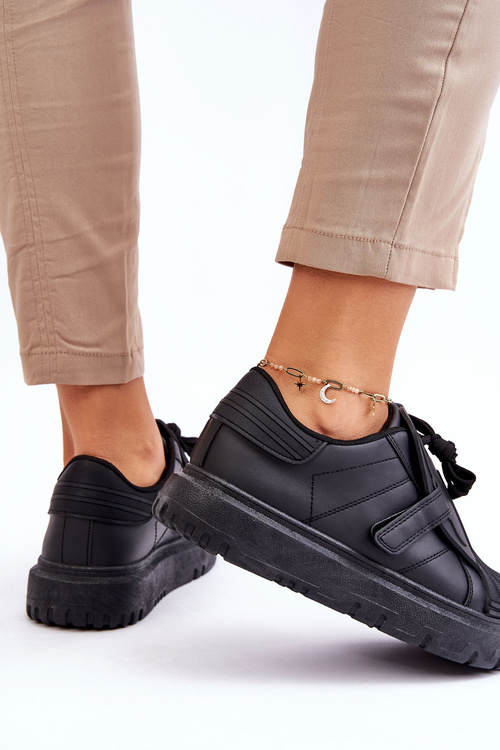 Dámska módna športová topánka čierna genéza