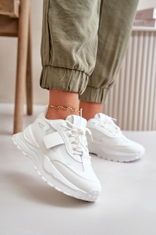 Dámske Tenisky Na Platforme Biele Nevelaine