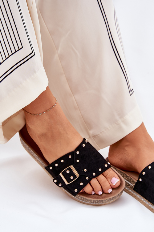 Dámske Sandále Na Platforme S Prackou A Hrotmi Čierne Nusithia