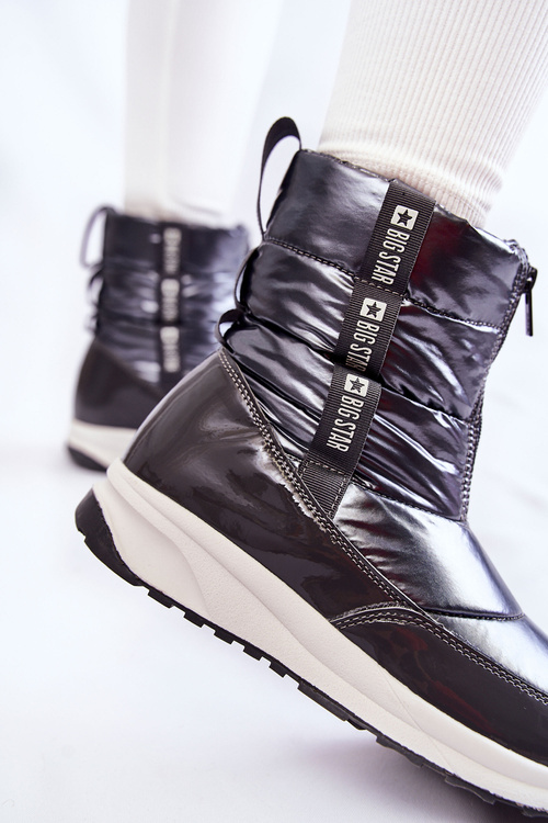 Dámske snehové topánky Veľká hviezda KK274391 Tmavo šedá