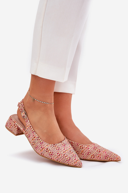 Pletené Dámské Sandály Na Jemném Podpatku Multikolor Jorela