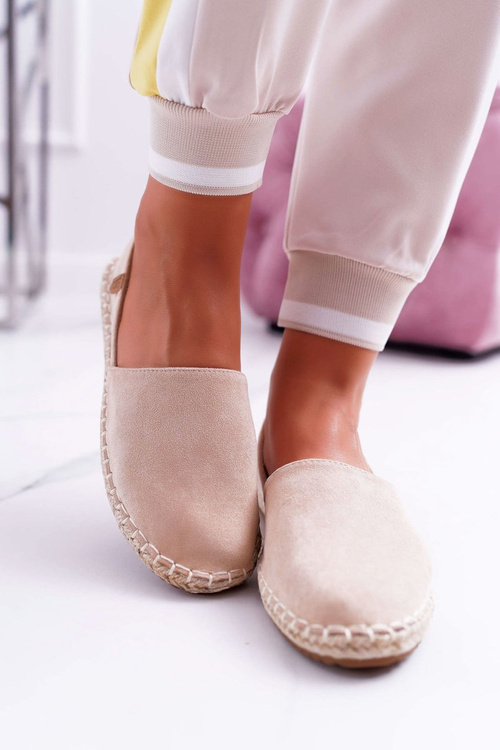 Espadrilles Dámske zločinecké semide béžové 8455