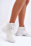 Dámske semišové športové topánky s bielym reťazcom tymagio