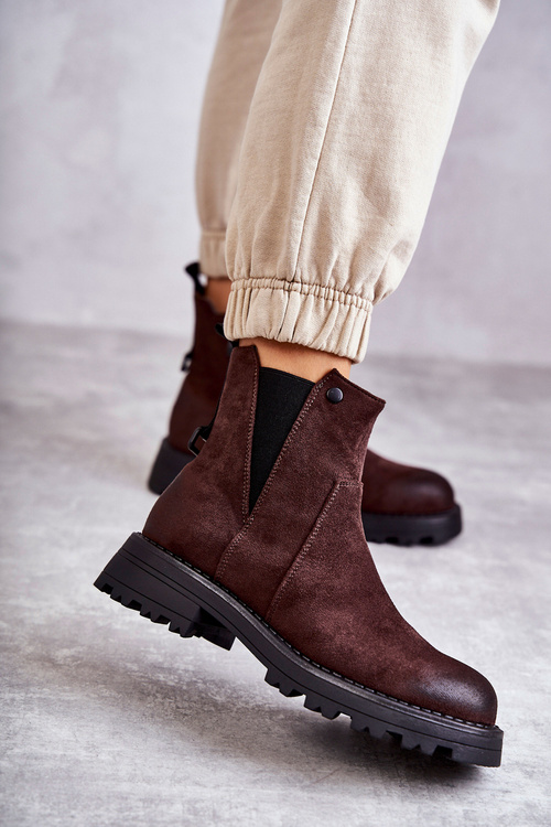 Suve izolované ploché topánky hnedé Salome