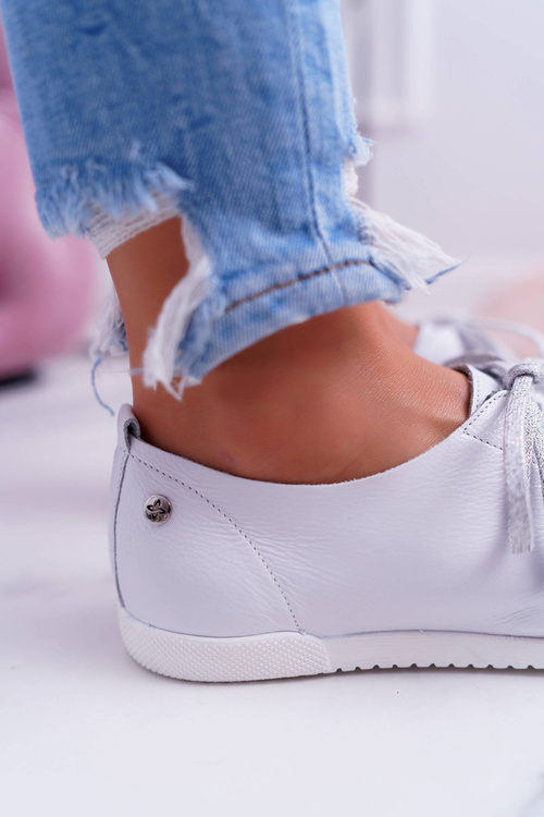 Topánky dámske tenisky Maciejka kožené biele 4049a