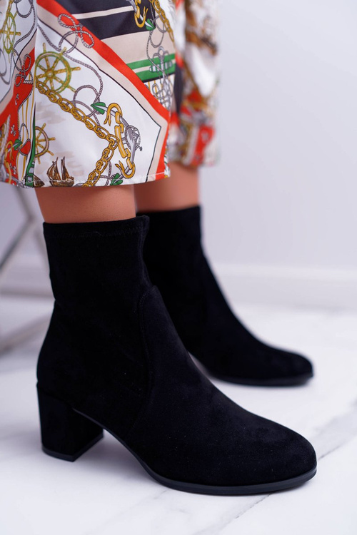 Dámské Ktníkové Boty Na Podpatku Jarní Sergio Leone Slip-on Černe LikeStar