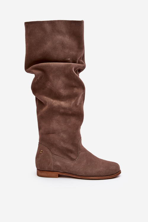 Dámské semišové kotníkové boty Maciejka 05790-04 Bežové