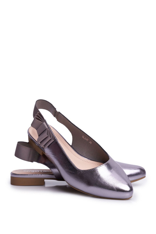 Ženské Sergio Leone Ballerinas Silver Metallic BL615 Lilon