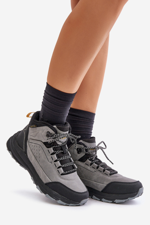 Zateplené turistické topánky pre mládež McKeylor 14011 šedé