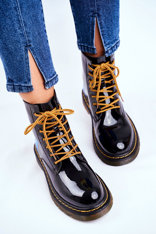 Dámske topánky topánky Goe kožené čierne GG2N3056