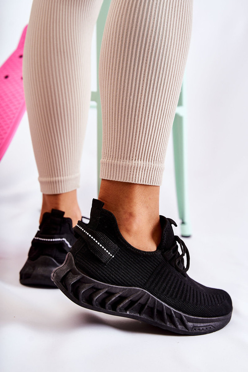 Dámské boty ze sportovního materiálu Černá Lenney