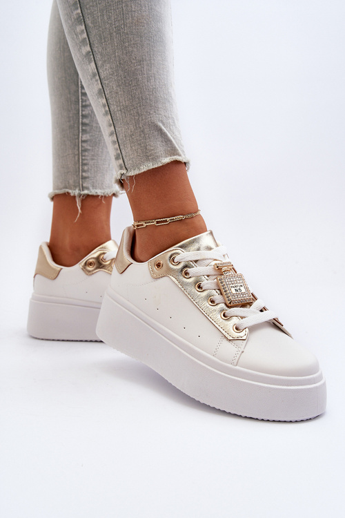 Dámské tenisky s ozdobou Bílé Celedria