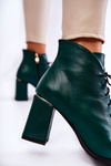 Dámske kožené topánky na zelenom stĺpiku Carrice