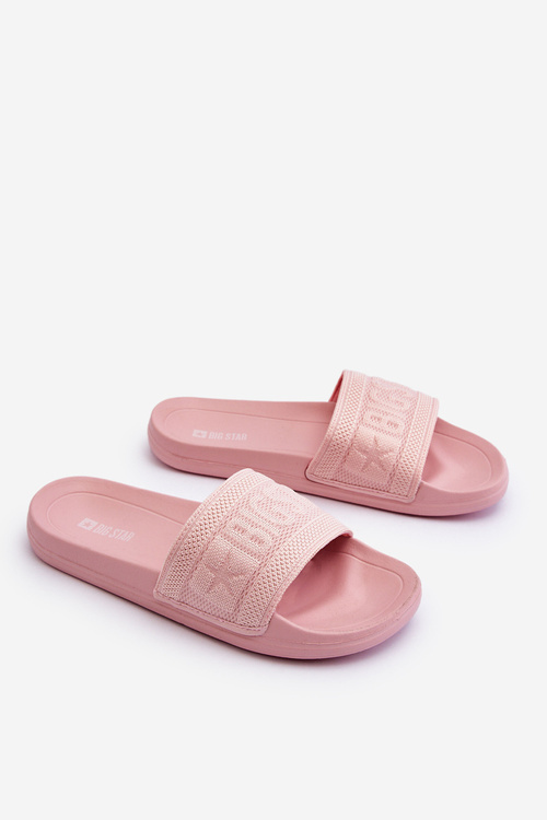 Dámska módna veľká hviezda LL274A157 Svetlo ružová flip -flops
