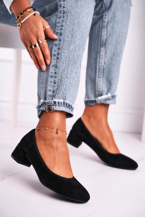 Kožené Lodičky S.Barski 20-L1 Černé