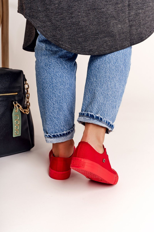 Dámska klasická nízka veľká hviezda AA274007 Červené tenisky