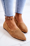 Camel Rosario Openwork Women's Openwork Balerinas