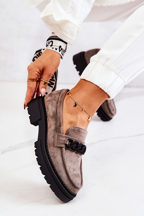 Semišové mokasíny La.Fi šedé Sapphira