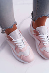 Dámske športové topánky ružový biely šok