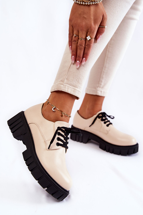 Módní Kůže boty La.Fi 210013BE-PU Béžová