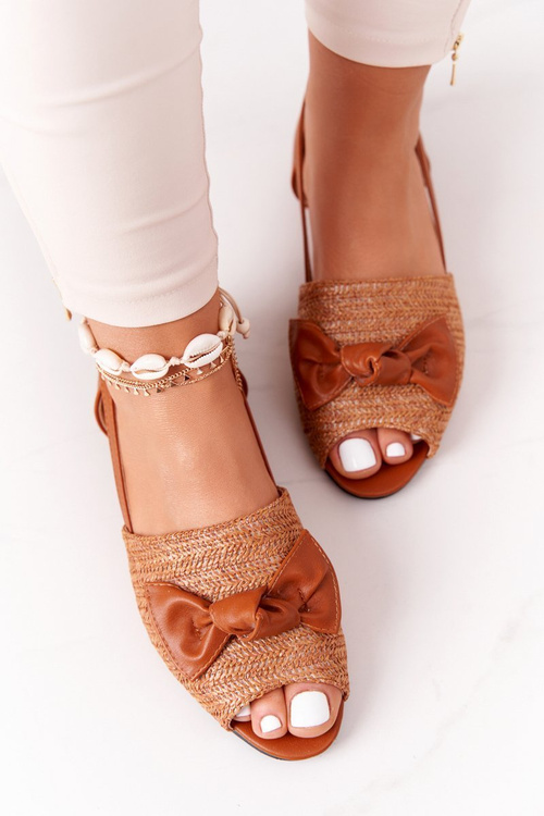 Ploché Sandály S Copánky Lu Boo Camel