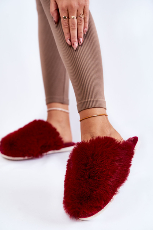 Dámské kožešinové pantofle Maroon Sheryl
