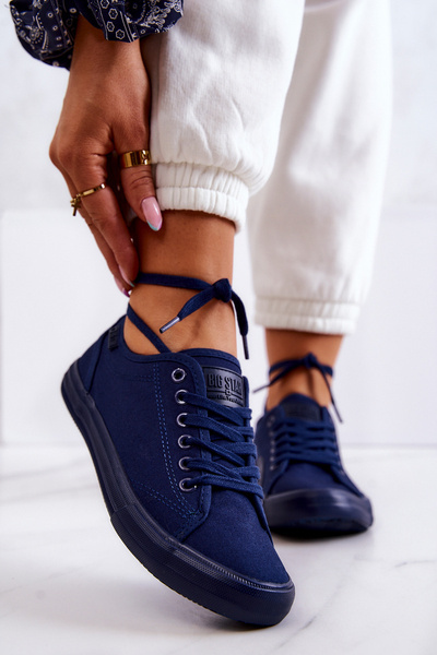 Nízka dámska veľká hviezda JJ274067 Navy Blue