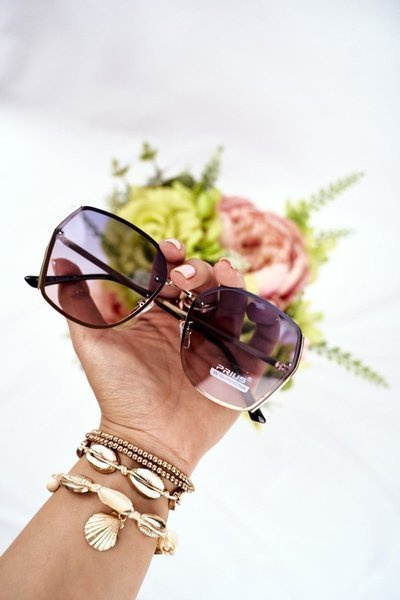 Sluneční Brýle Prius PRE-38 Zlaté Černá Přechod Lesk