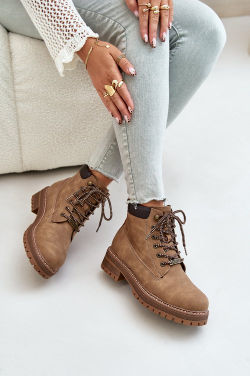 Dámske Zateplené Čižmy Big Star OO274A289 Hnedé