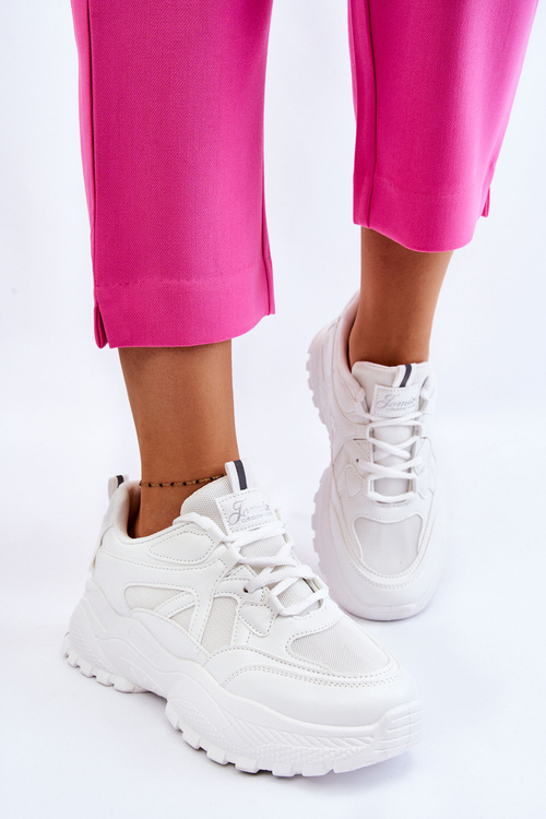 Klasické tenisky na platforme White Larrec