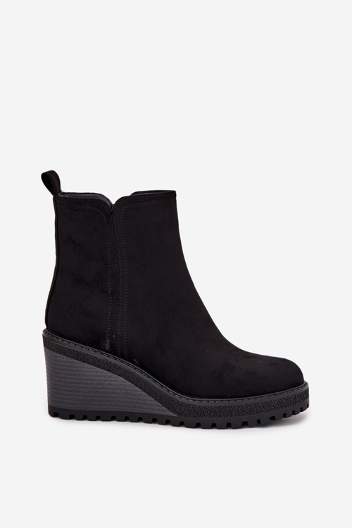 Zateplené Poltopánky Na Kline Z Eko Semiša Čierne Mavona