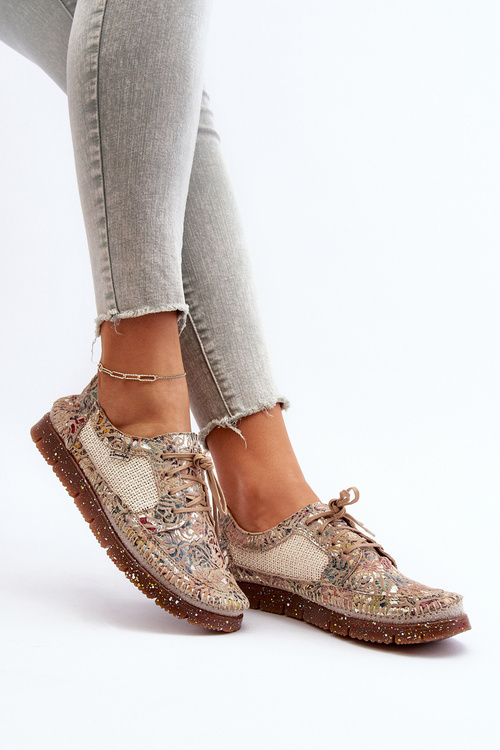 Dámske kožené topánky Maciejka 05850-22 Svetlo béžové