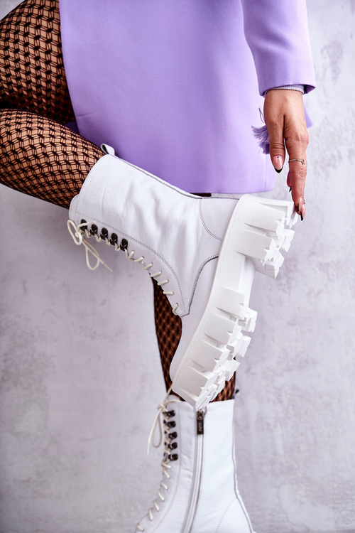 Goe KK2N4012 biele kožené topánky