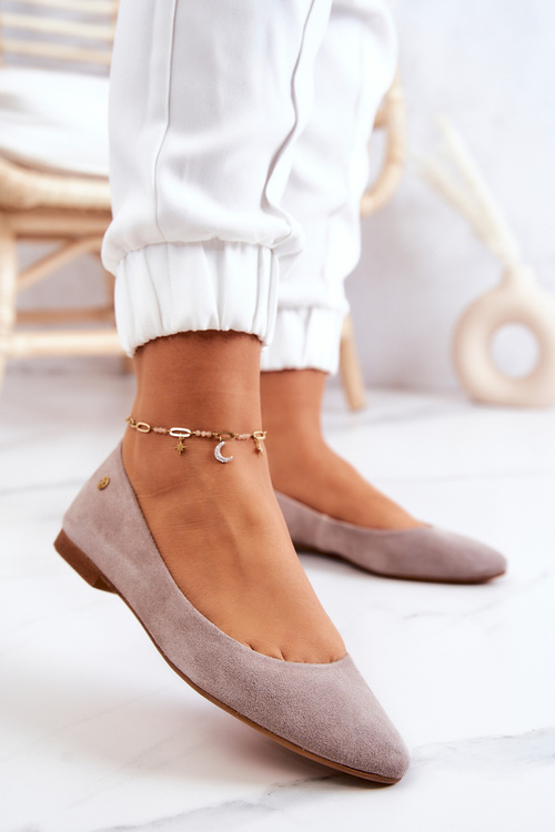 Ženské semišové balerinas Maciejka 04100-42 BEIGE