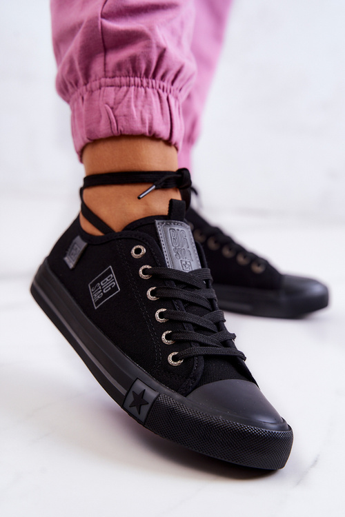 Klasická nízka veľká hviezda JJ274257 čierne tenisky