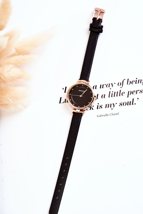 Dámské analogové hodinky Ernest Černá